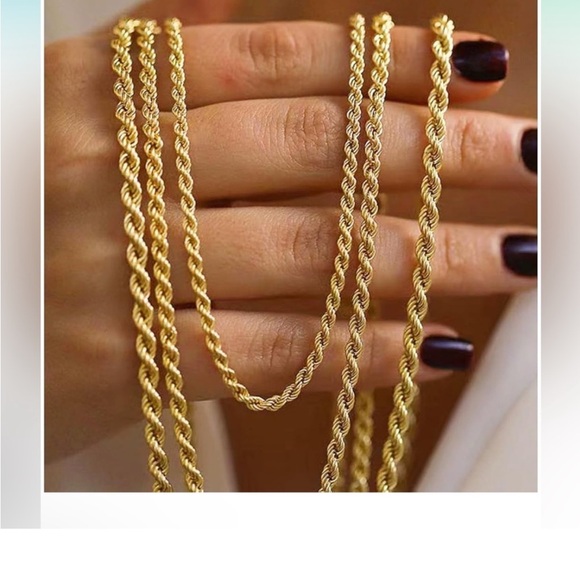 Necklace 14K Yellow Gold filled 4.2mm Twisted Rope Necklace 30" Brand New in Box - Picture 8 of 8